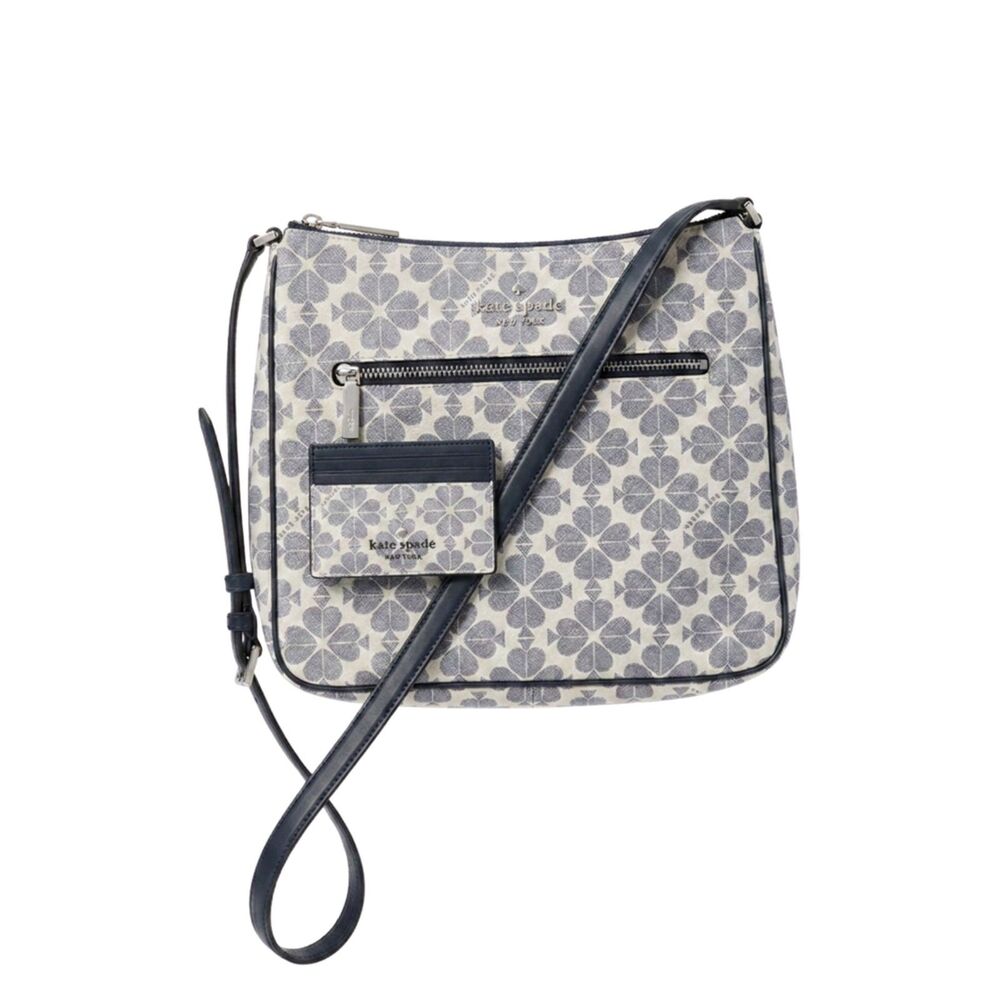 NWT Kate Spade Signature Spade Flower Crossbody & Card Holder Set Navy Multi